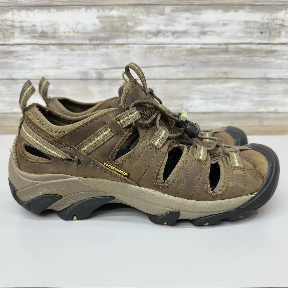 KEEN Arroyo II Hiking Sandals Mens Size 11 Brown Waterproof Leather Trail Shoes